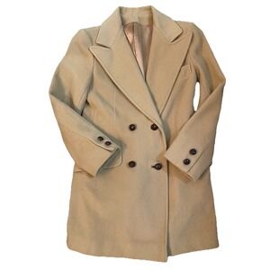 Country Pacer Coat Wool Tan Sz‎ S Prairie Boho Y2k Vintage Grannycore